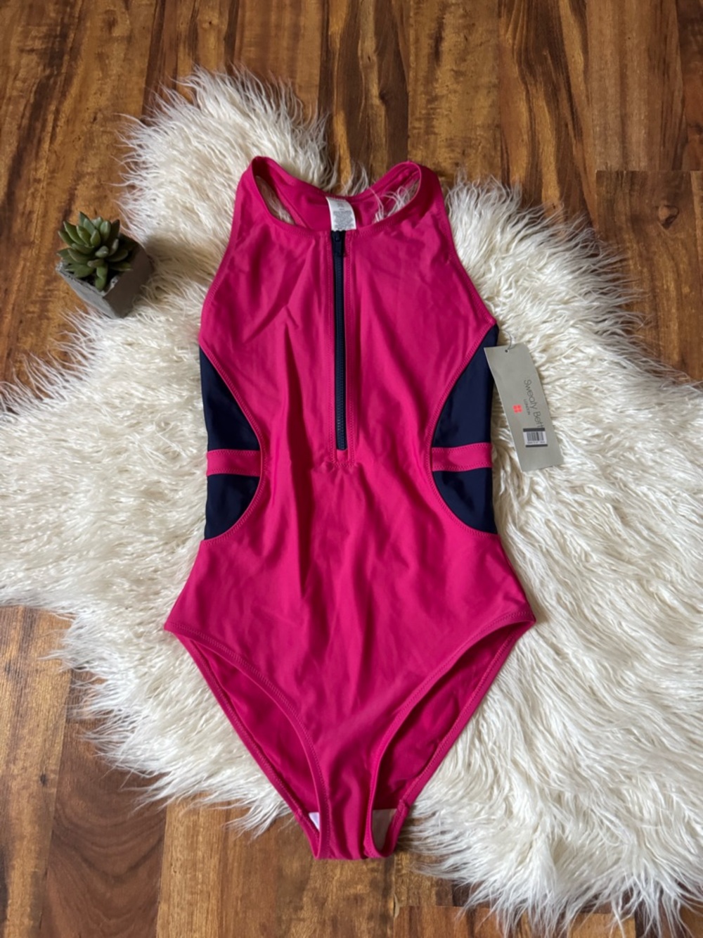 Sweaty Betty One Piece Workout Swimsuit NWT Pink